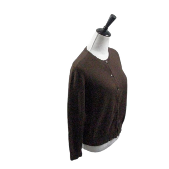 Studio Works Petite Brown Button Front Cardigan Size PM - Picture 4 of 4